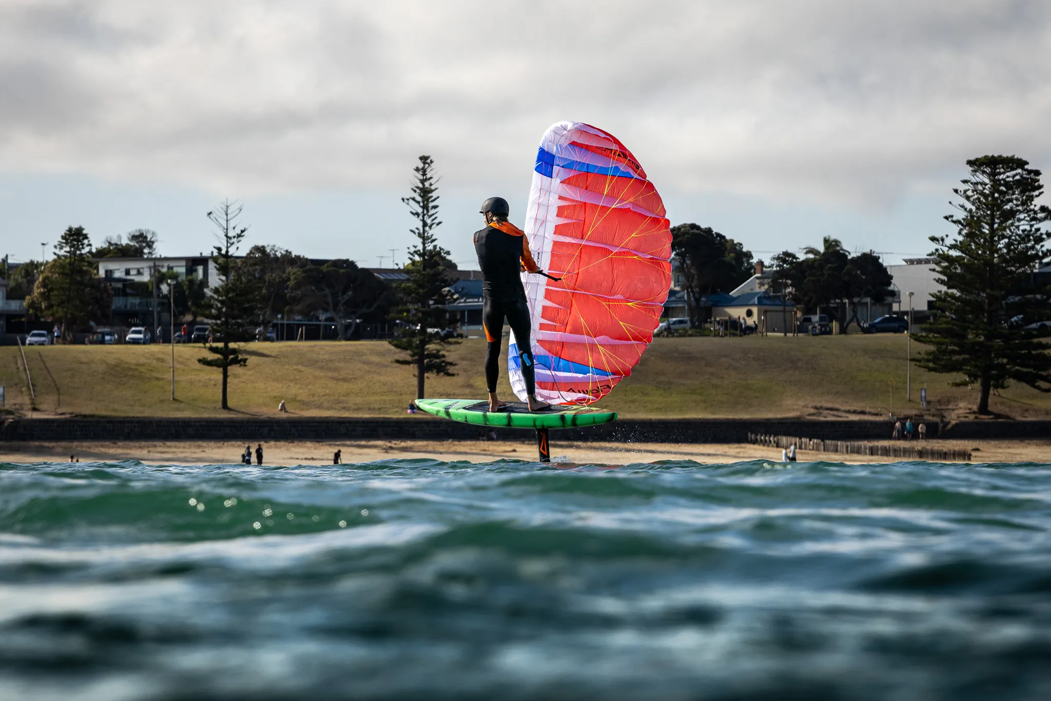 Flow Paragliders parawing in action on the water